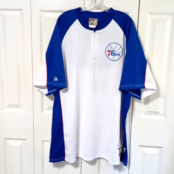 Vintage Hardwood Classics "Sixers" Basketball Warm-up Replica Jersey - Picture 7 of 8